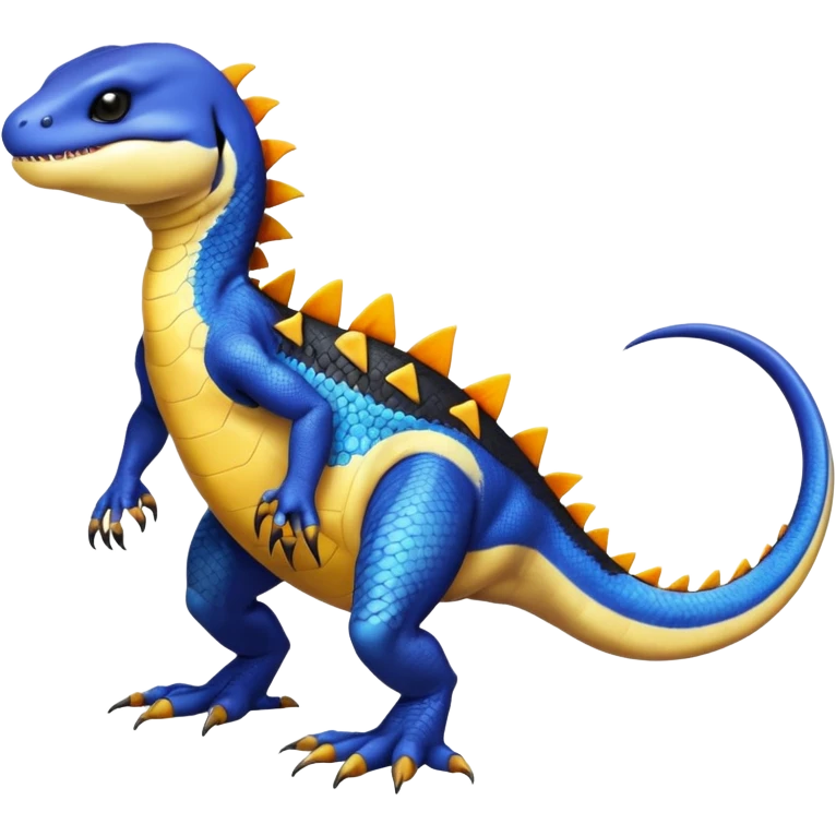 Orca-dragon-reptile-reptilian-lizard-skink-gecko-Digimon-Fakémon-hybrid full body, two legs, arms, tail emoji