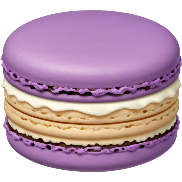 Realistic pastel purple macaroon emoji