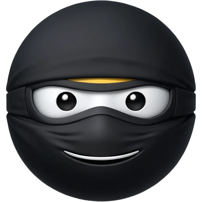 Black fabric Limbless ninja/robber ball sphere! It’s rollable emoji
