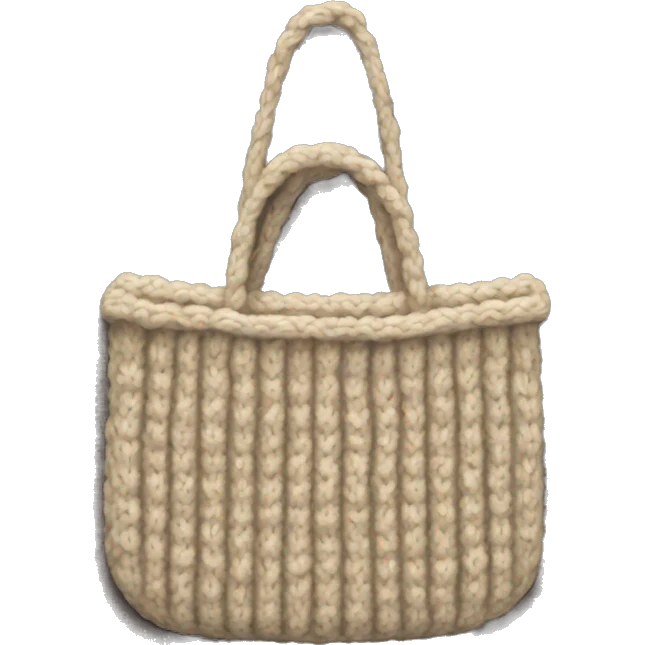Knitted bag emoji