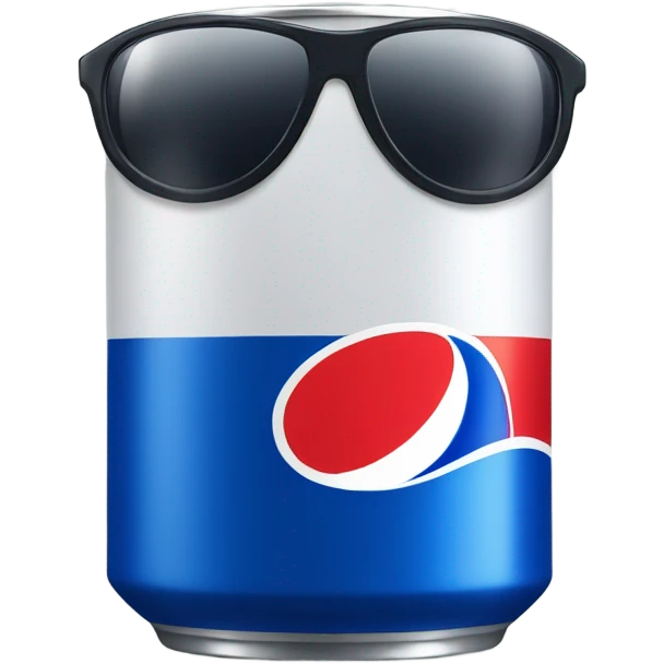 Pepsi can with sunglasses emoji