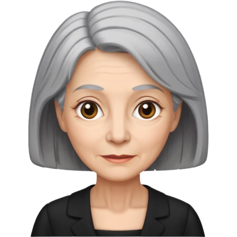 i need an image of a older woman named bonny who is a bind fund manager. where dark black professional dress with grey hair emoji