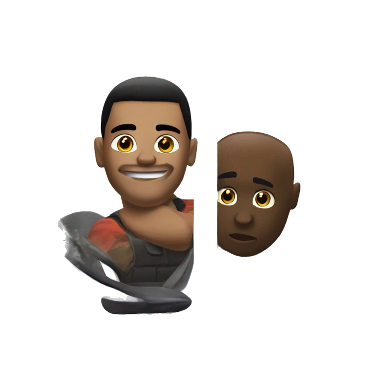 A BMW car and a character from GTA San Andreas looks out from the window and says Hello bro emoji