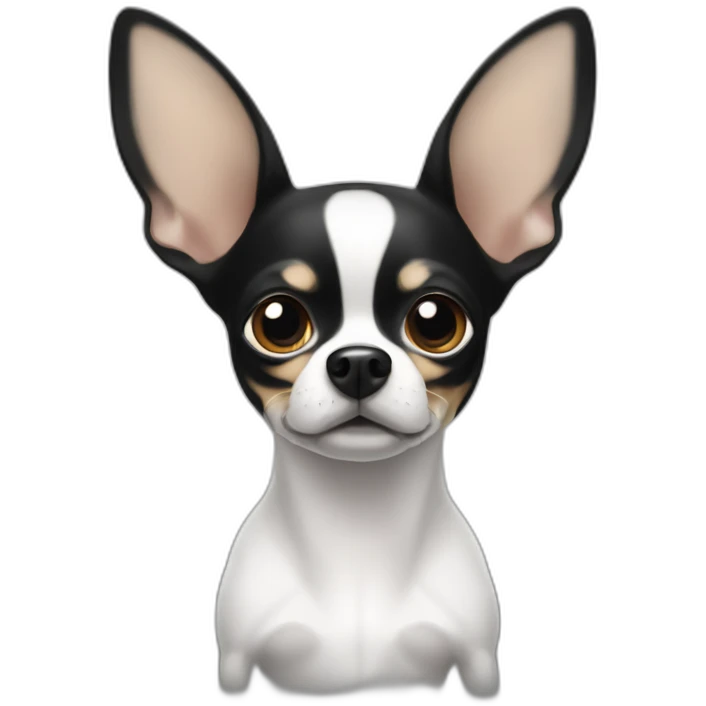 Chihuahua noir et blanc  emoji