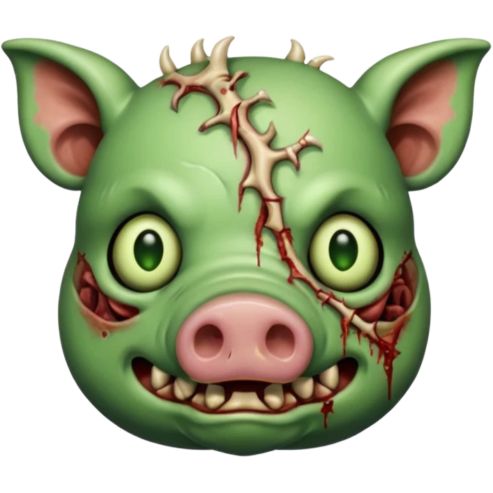 Zombie pig emoji