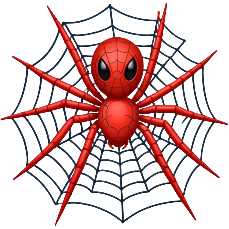 red dumb spider web emoji