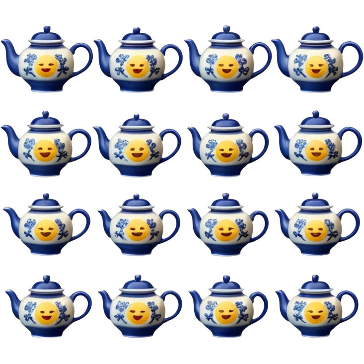 Realistic emoji set of Chinese tea emoji