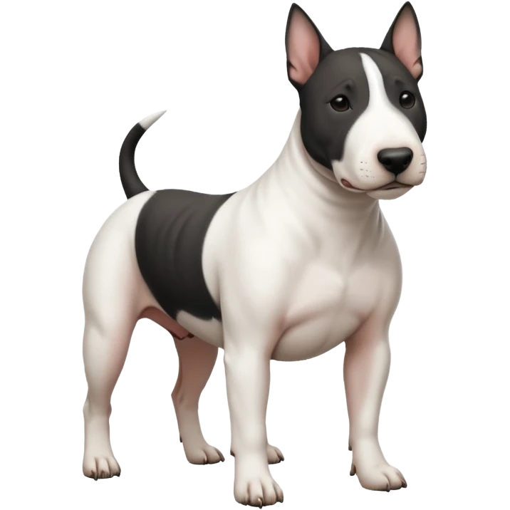 black Bull terrier emoji