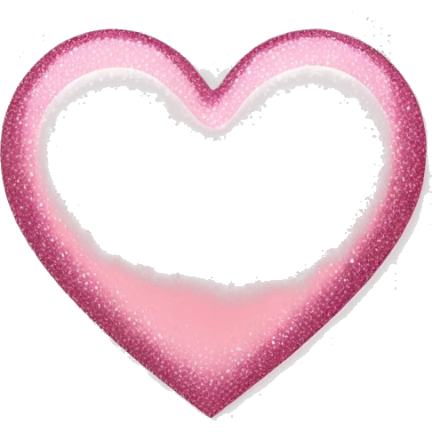 soft pink heart with glitter emoji