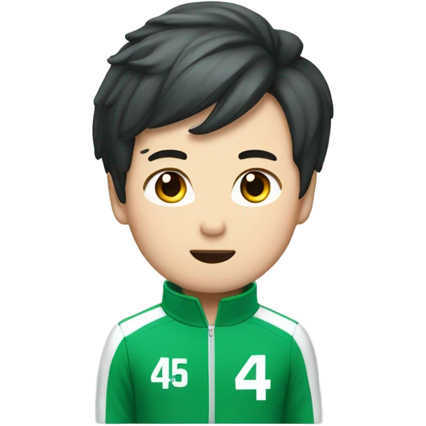 Squid game player seong gi hun in green track suit  emoji