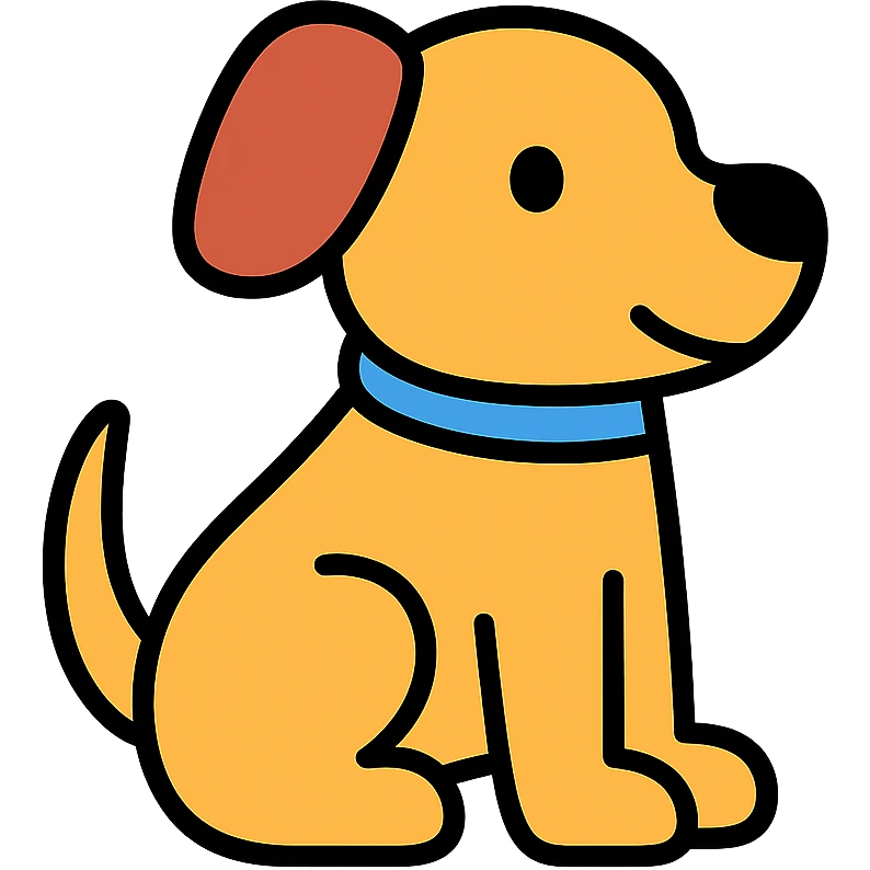 colored dog icon emoji