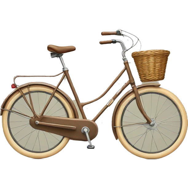 vintage light brown bike  emoji