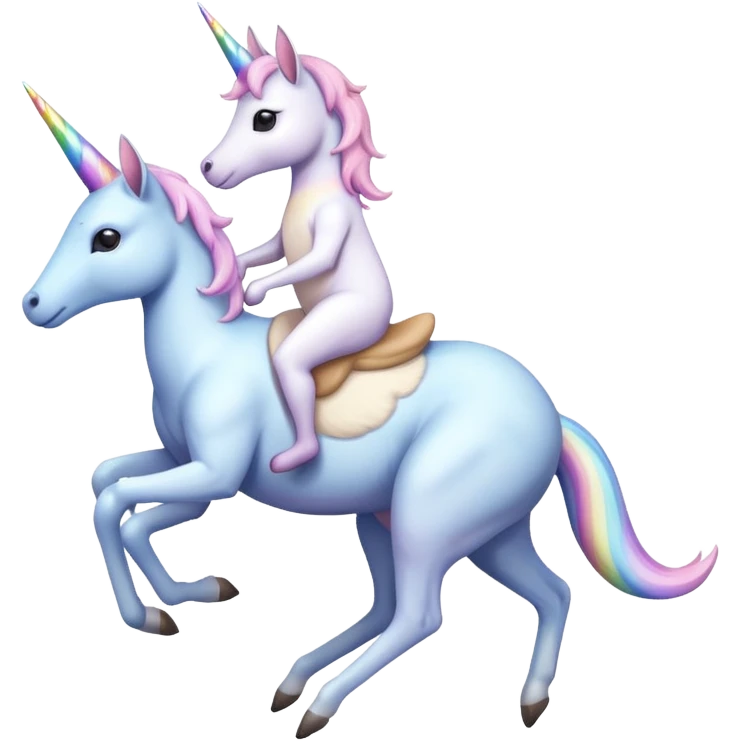 Unicorn riding kangoroo emoji