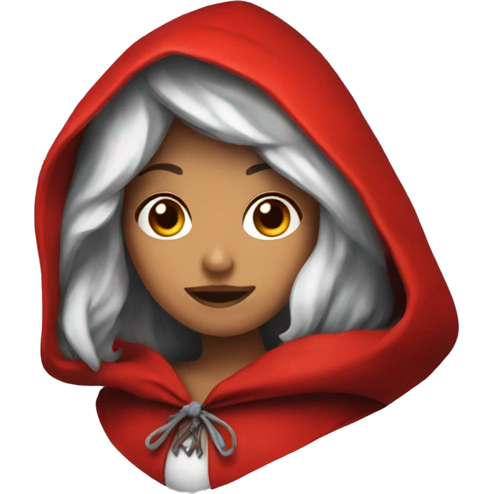 red riding hood red hood on head emoji