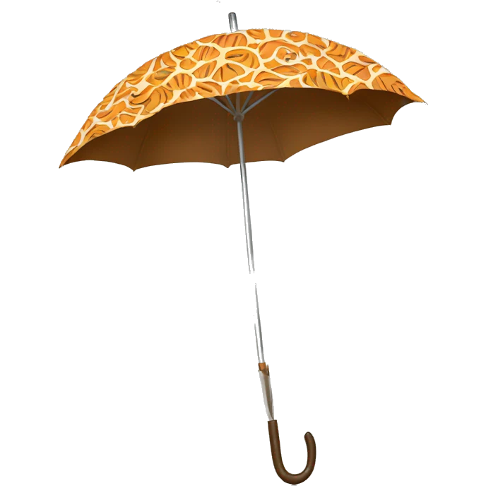 Open umbrella with tigress pattern emoji