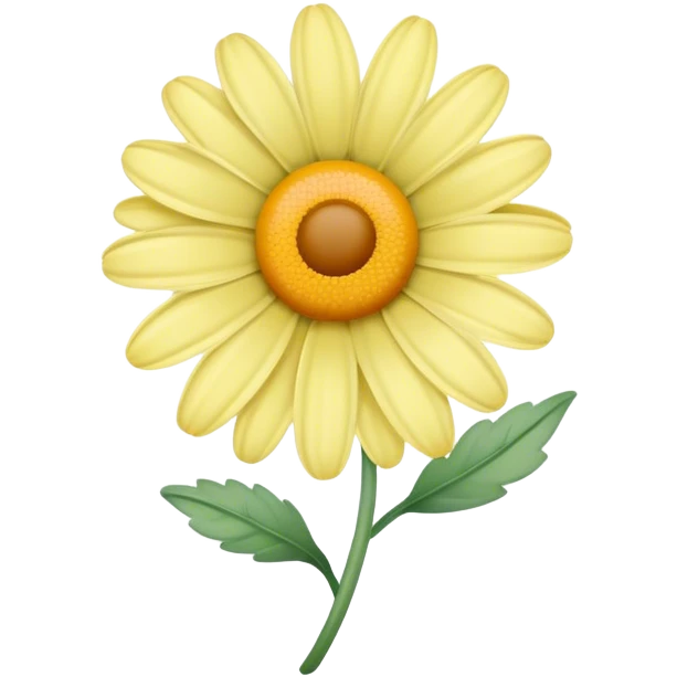 pastel yellow daisy emoji