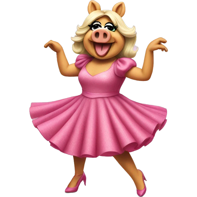 Miss piggy dancing emoji