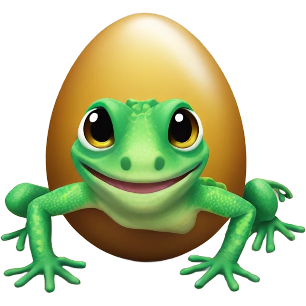 gecko emerges from egg emoji