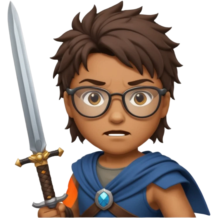 Glasses-Wearing wild Warrior emoji