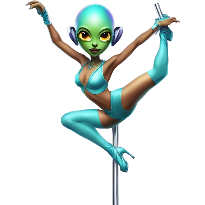alien woman  Pole dancer emoji