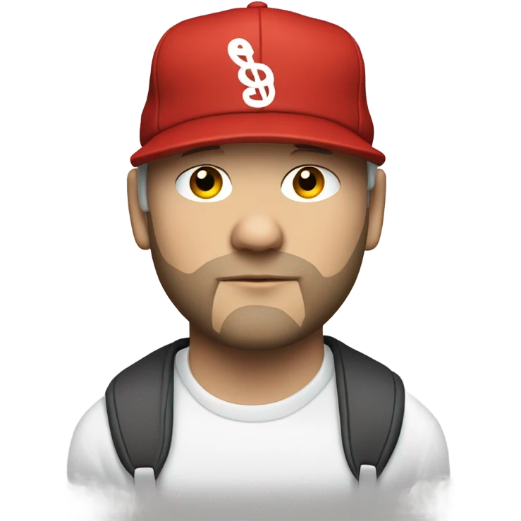Fred durst from 1999 with a red backwards  hat emoji