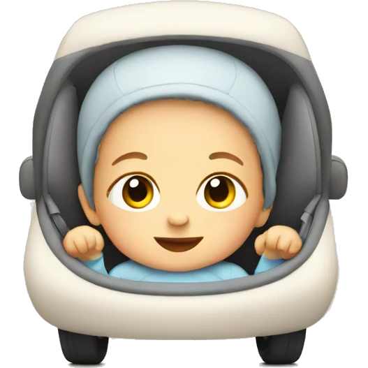 Baby in car emoji