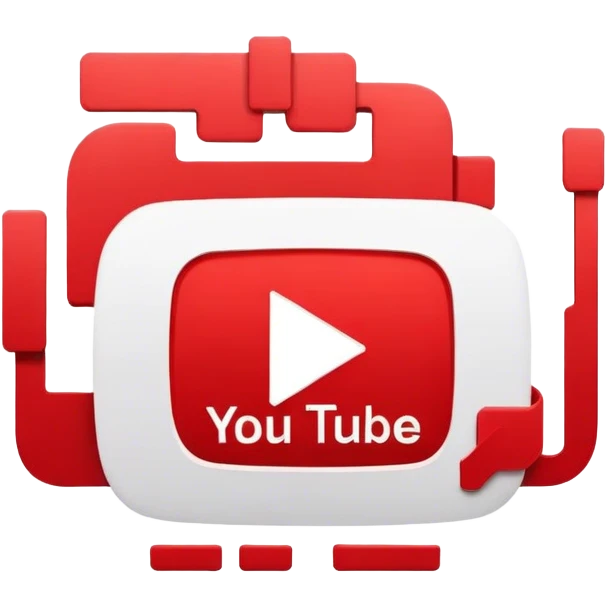 red youtube logo alternative without text and with AI vibes emoji