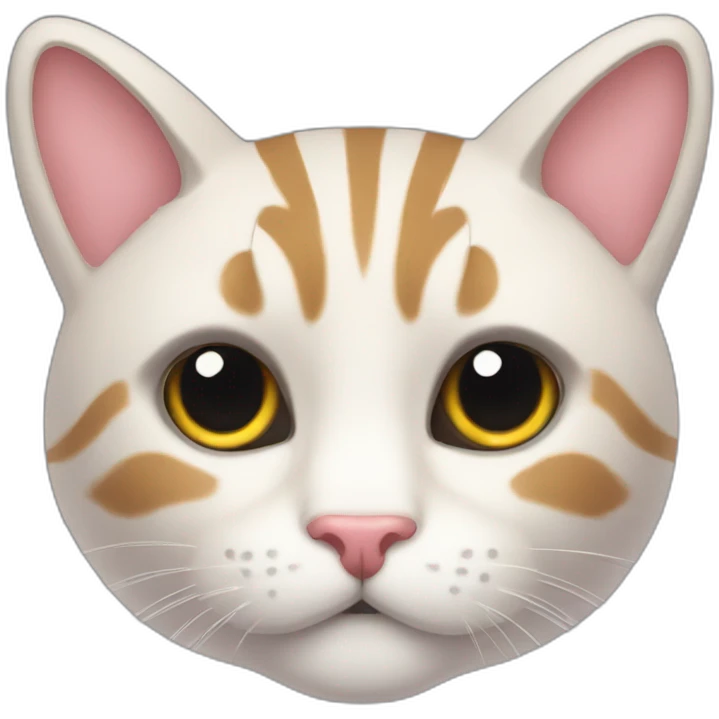 a cat face with a ribbon on his head emoji