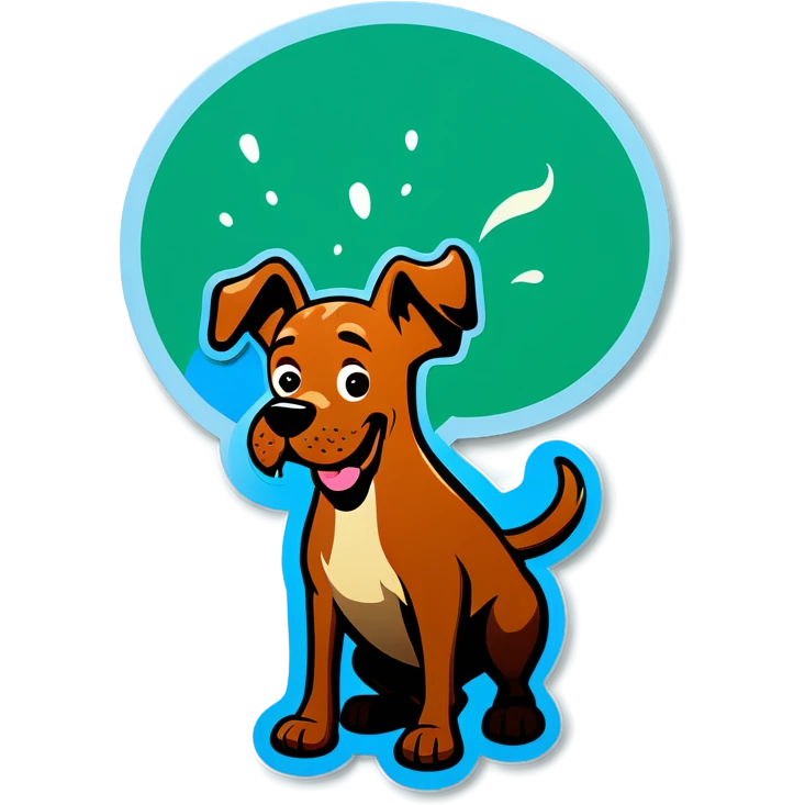 Dog farting emoji