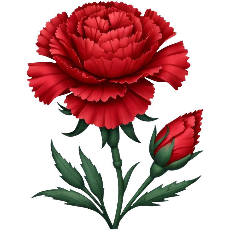 more carnation less rose. Darker red and transparent background emoji