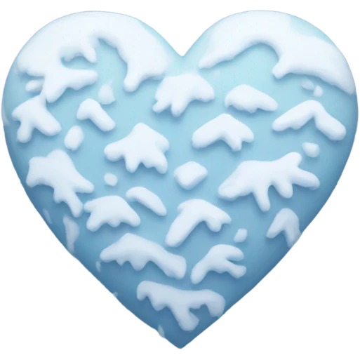 Snowy heart emoji