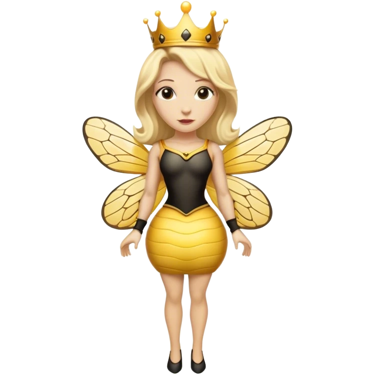 Full Body plus  Queen bee woman with  blonde hair and big nose emoji