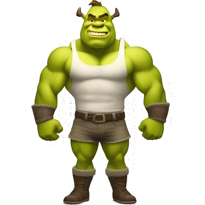 shrek as bodybuilder emoji