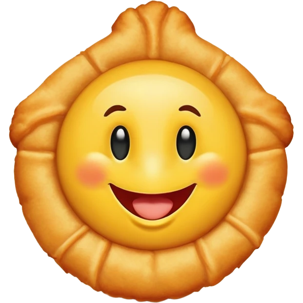 make a chicken tender emoji with a smiley face emoji