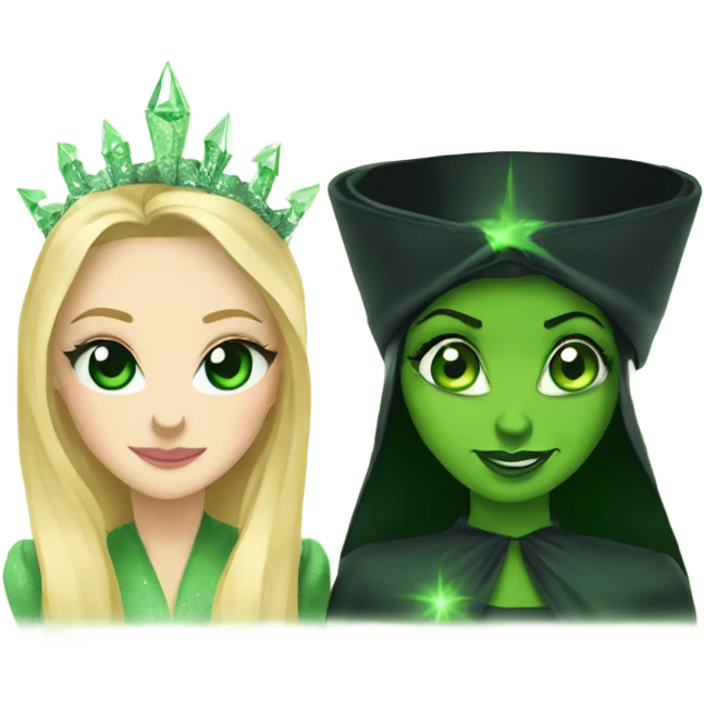 Glinda and elphaba from wicked emoji