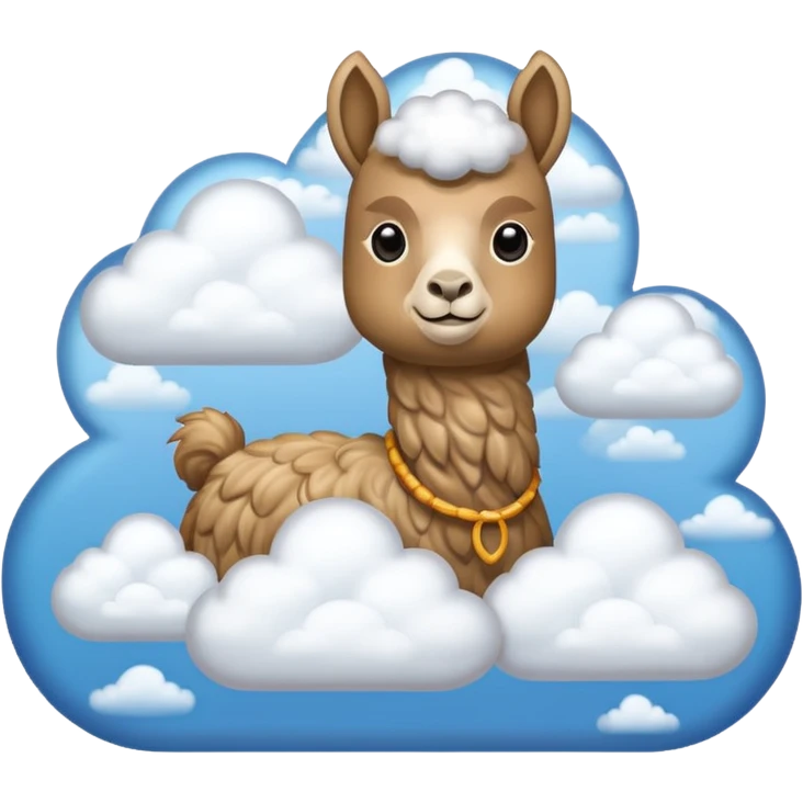 cloud patterned lama emoji