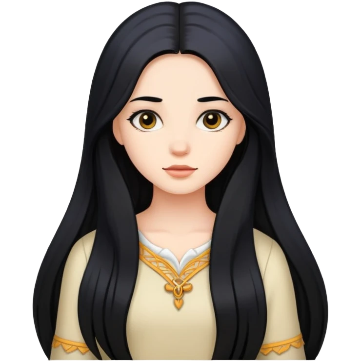 The girl with black long hair emoji