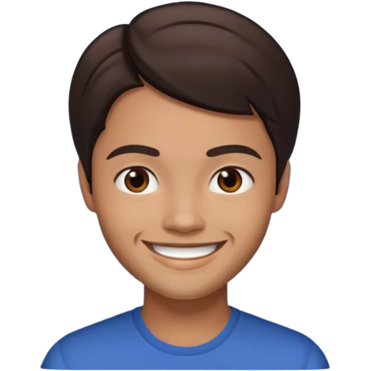 Eka Darville with dark brown hair emoji