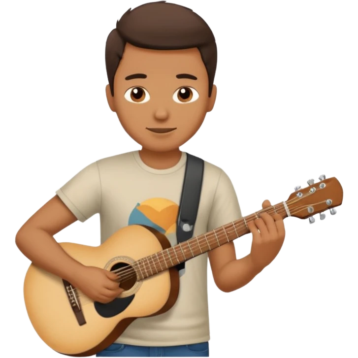 Guy playing guitar emoji
