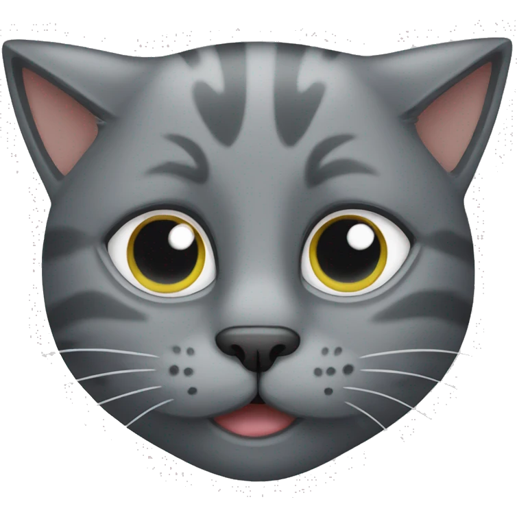 One eyed grey cat emoji