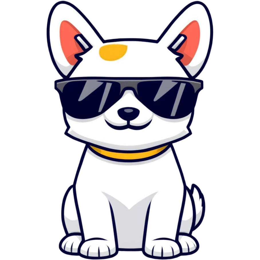 Dog with sunglasses emoji