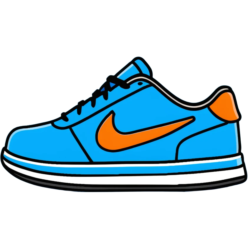 blue Nike tennis shoes, sporty sneakers emoji