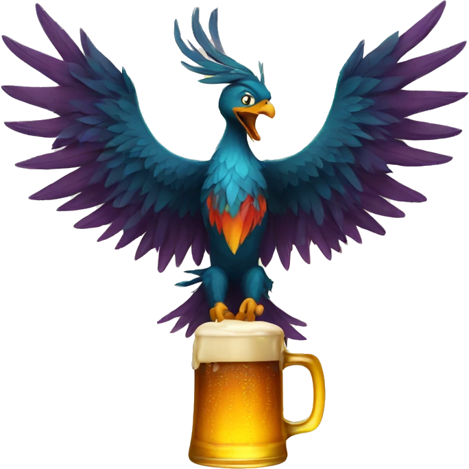 Phoenix with beer emoji