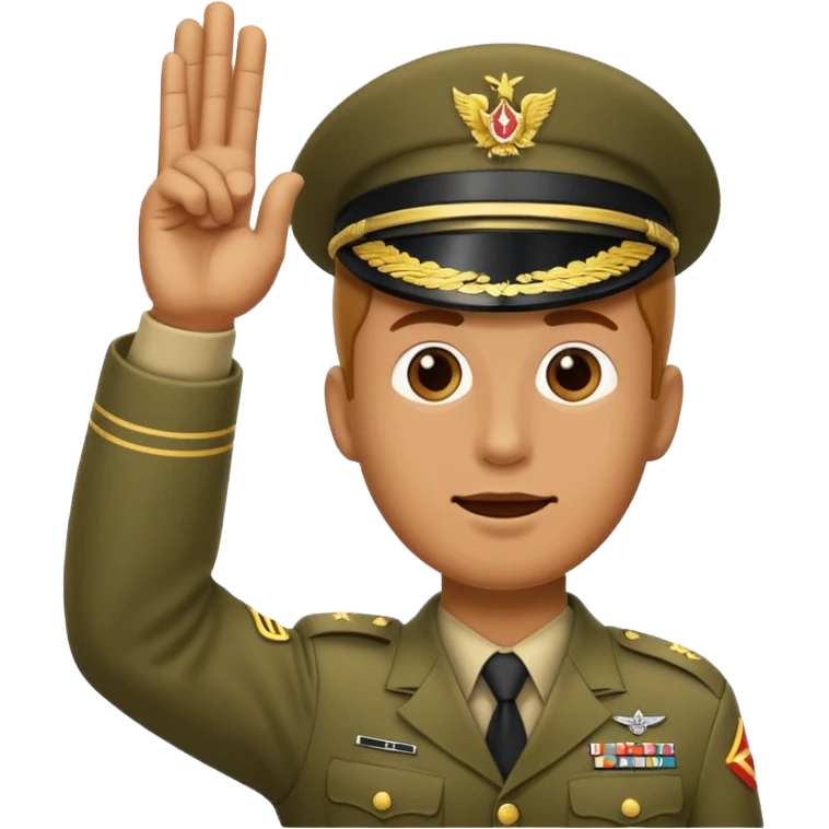 Penis doing army salute emoji