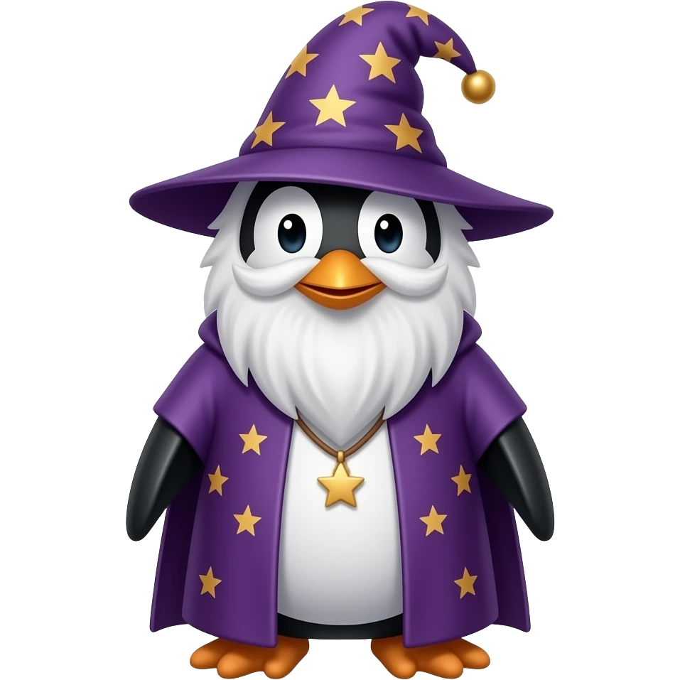 Penguin Wizard emoji