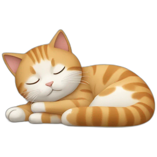 the cat is sleeping emoji