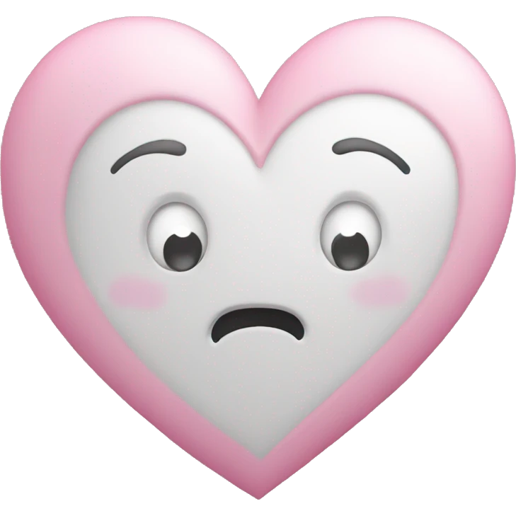 white heart + pink heart emoji
