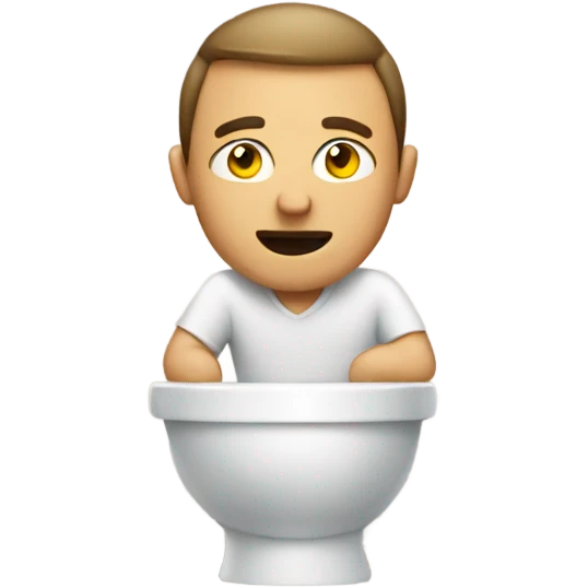 Man on toilet emoji