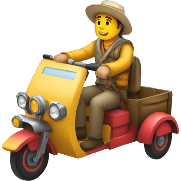 voyageur en tuktuk emoji