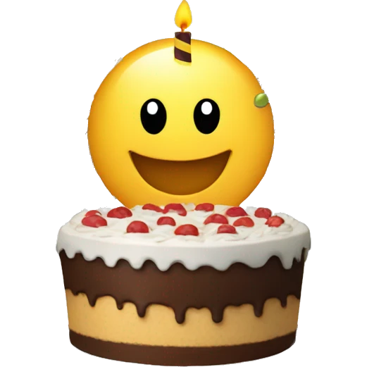 Happy Birthday with music notes emoji